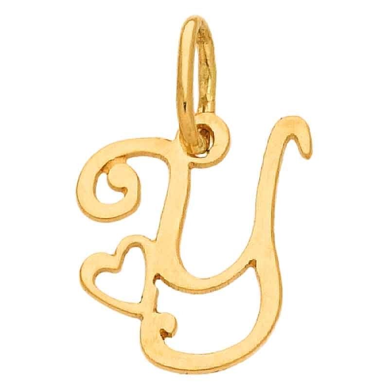 Pendentif initiale Y (or jaune 750°) Berceau magique bijoux