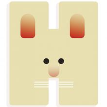 Lettre décorative lapin H  par Djeco