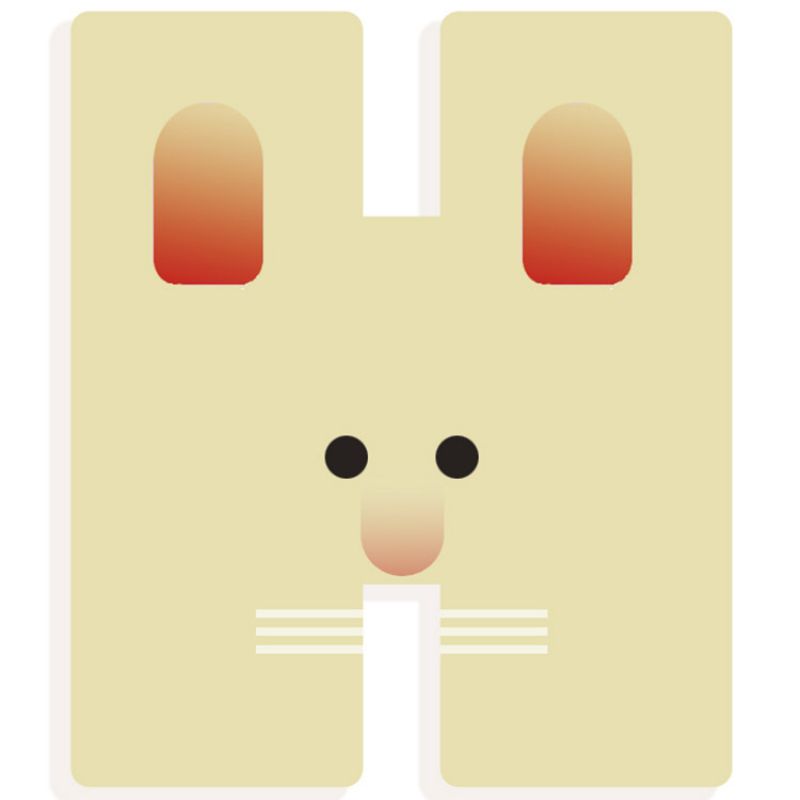 Lettre décorative lapin H Djeco