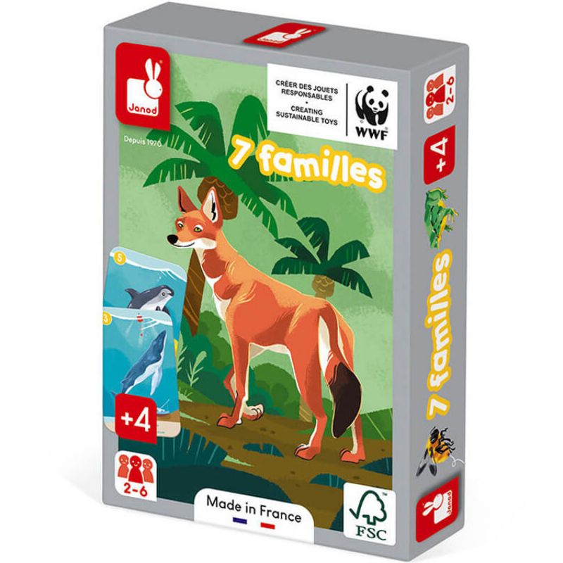 Jeu des 7 familles Le règne animal WWF Janod