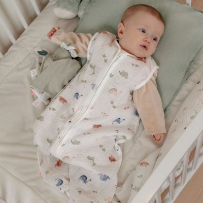 Gigoteuse légère en mousseline bio Dino (100 cm)