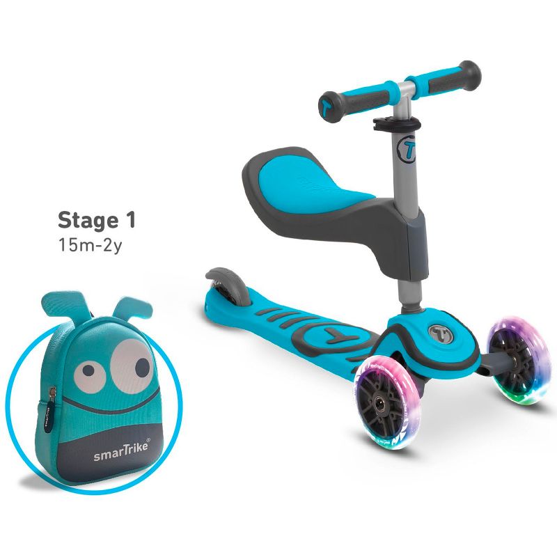 Porteur évolutif Scooter T1 bleu smarTrike