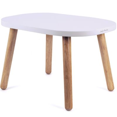 Petite table Ovaline blanche  par Pioupiou et Merveilles