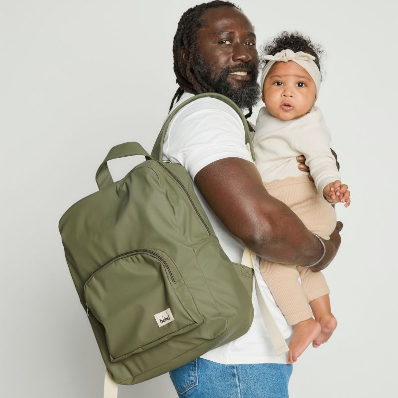 Sac à dos à langer Imper' Kaki BEBEL Ambiance 2