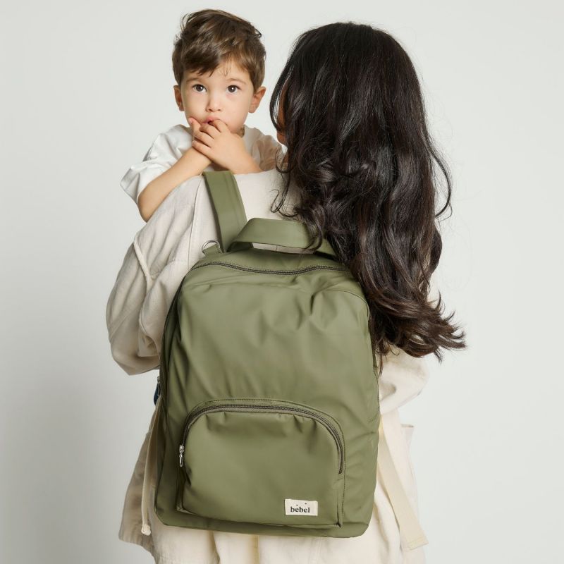Sac à dos à langer Imper' Kaki BEBEL Ambiance 4