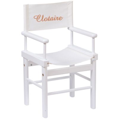 fauteuil metteur en scène blanc personnalisable