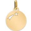 Médaille étoile filante personnalisable (or jaune 750°) - Lucas Lucor