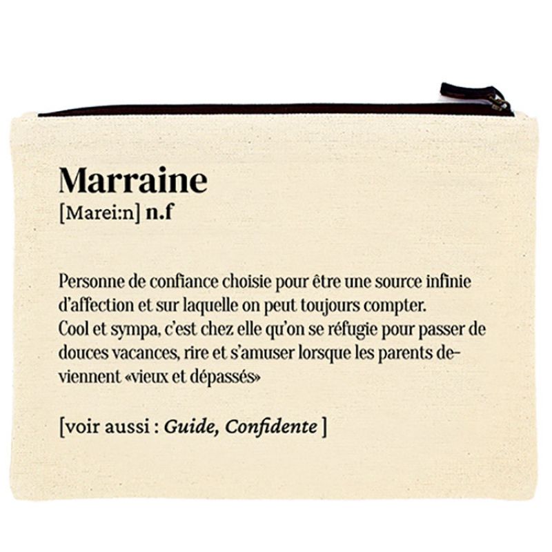 Pochette en coton bio Marraine Hindbag