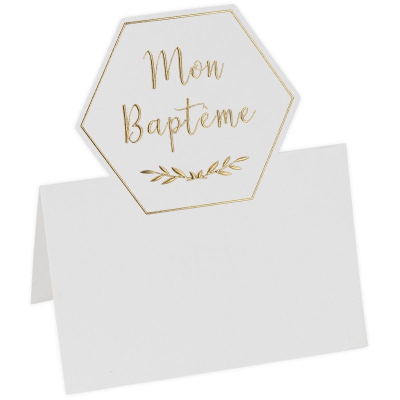 Lot de 10 marque places Mon baptême Arty Fêtes Factory
