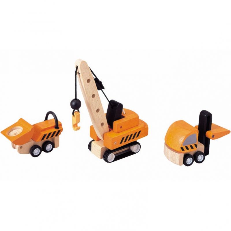 Véhicules de construction (3 pièces) Plan Toys