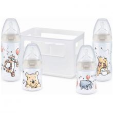 Coffret de naissance casier et 4 biberons First Choice + Winnie (150 et 300 ml)  par NUK