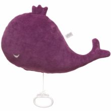 Peluche musicale baleine violette (4 mélodies au choix)  par Pouce et Lina