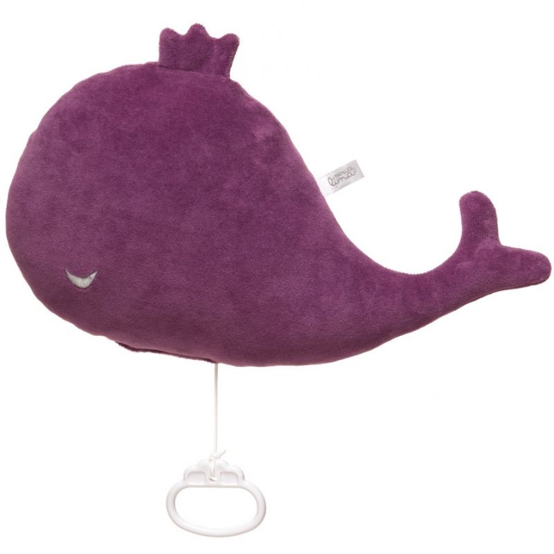 Peluche musicale baleine violette (4 mélodies au choix) Pouce et Lina