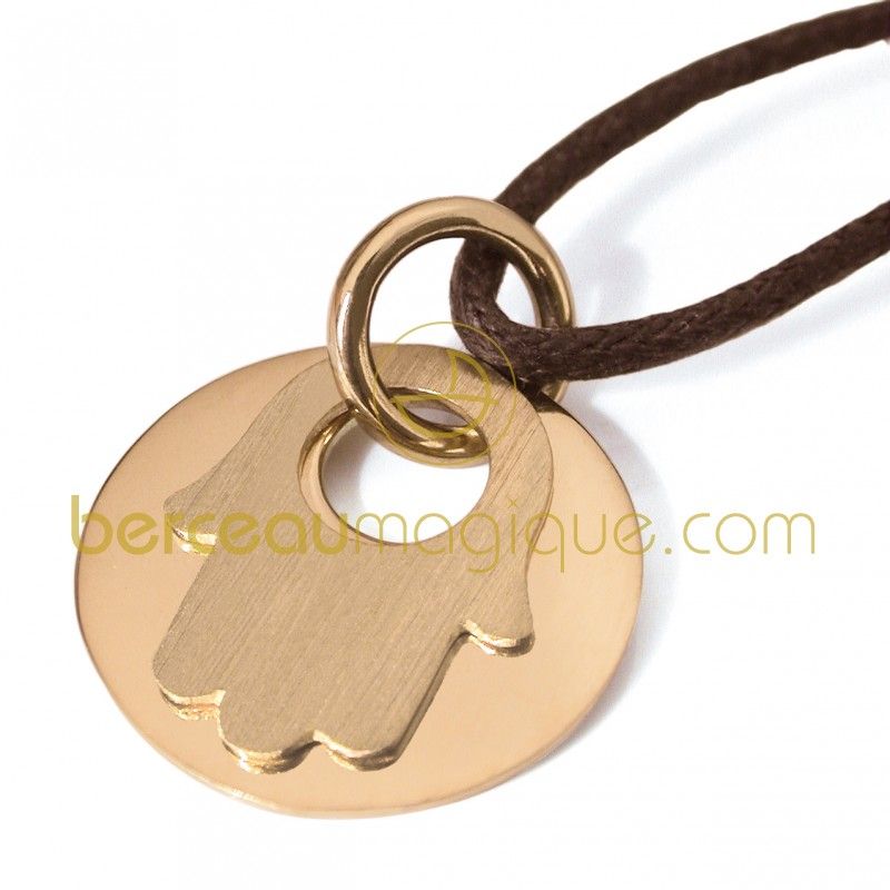 Pendentif Believe Main de Fatma (Or jaune) Mikado