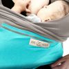 Echarpe de portage L'Originale gris clair poche turquoise  par Je Porte Mon Bébé / Love Radius