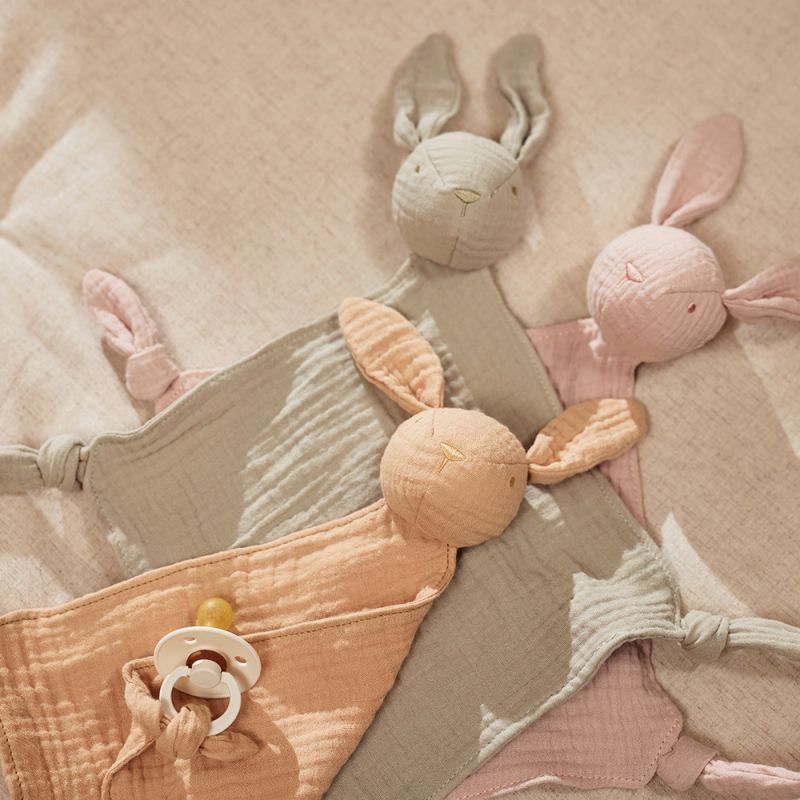 Doudou attache sucette Bunny Ears Wild Rose Jollein Produit 2