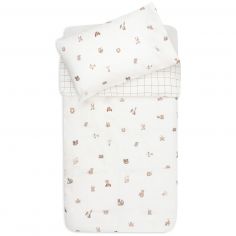 Housse de couette + taie d'oreiller Animal Friends (100 x 140 cm) - Jollein