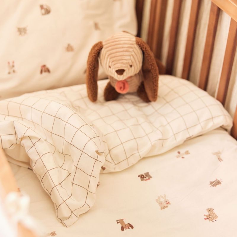 Housse de couette + taie d'oreiller Animal Friends (100 x 140 cm) Jollein Ambiance 2
