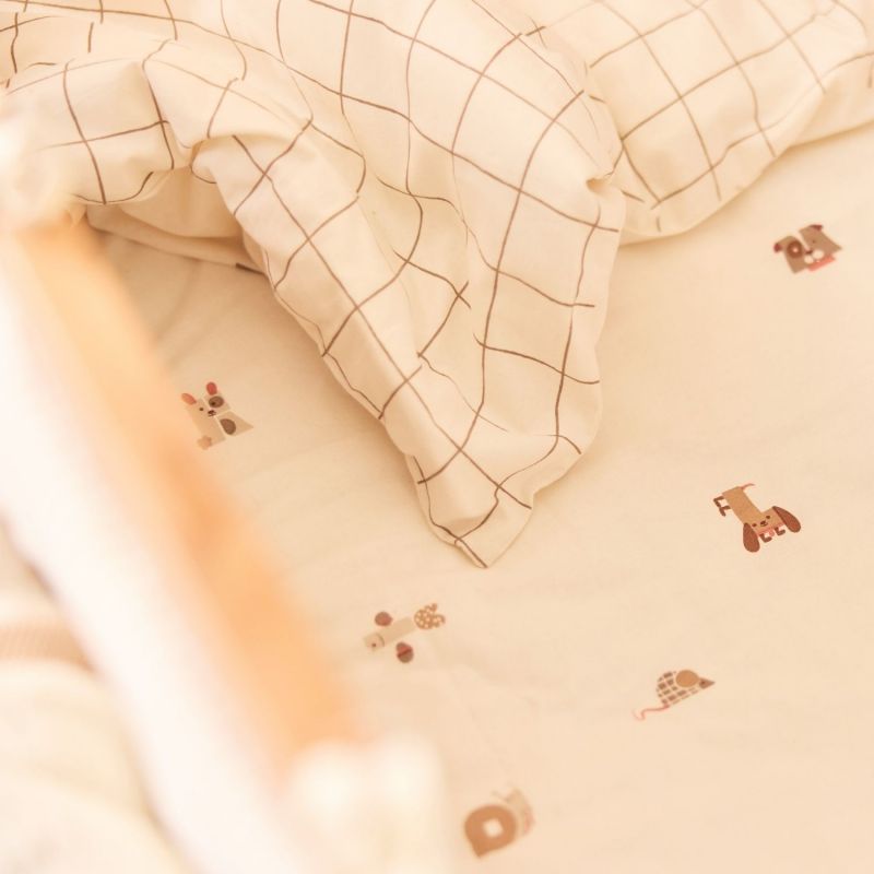 Housse de couette + taie d'oreiller Animal Friends (100 x 140 cm) Jollein Ambiance 4