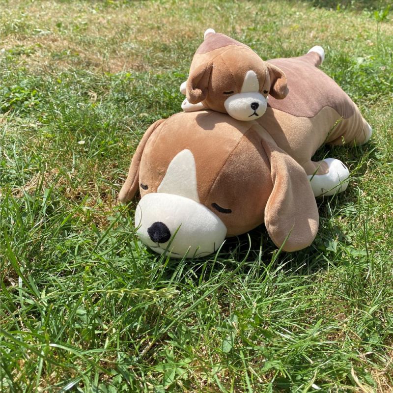 Porte-clé peluche Nemu Nemu chien Beagle Vick (11 cm) Trousselier Ambiance 2