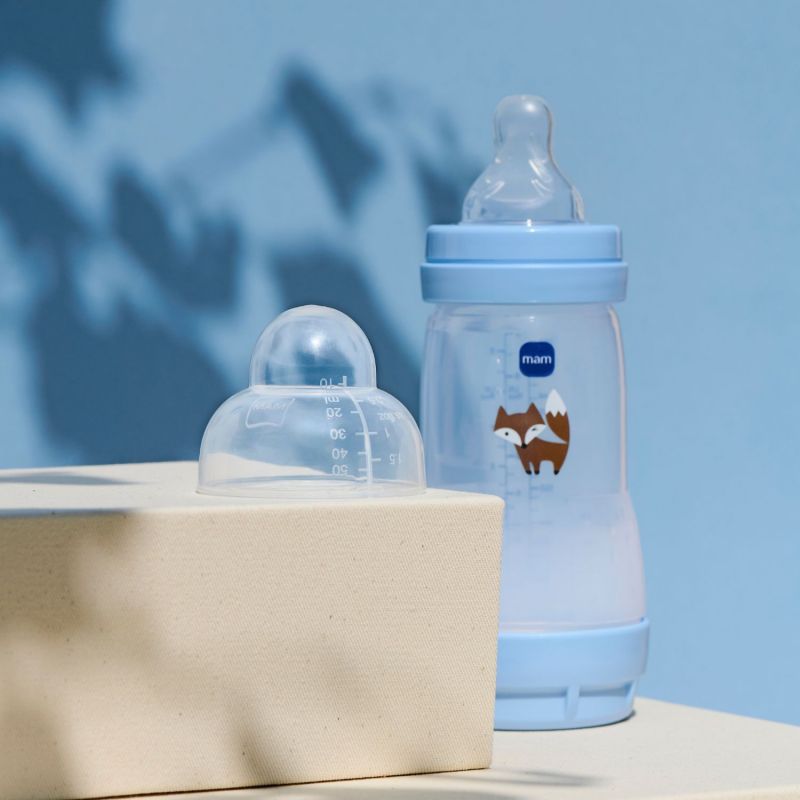 2 biberons Easy Start anti-colique 260ml Océan+Sable Tétine débit 2 MAM Ambiance 6
