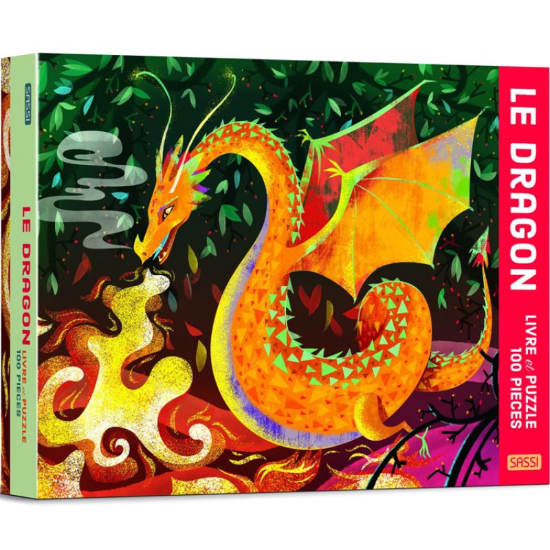 Livre et puzzle Le dragon (100 pièces) Sassi Junior