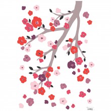 Stickers A2 branche en fleurs by Chloé Lefeuvre (42 x 59,4 cm)   par Lilipinso