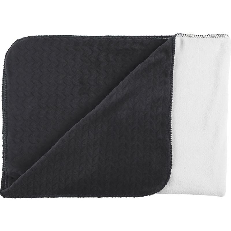 Couverture Groloudoux noir et blanc (100 x 140 cm) Noukie's