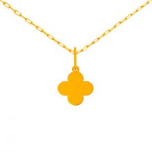Mini pendentif croix romane sur chaîne (or jaune 18 carats)  par Maison La Couronne