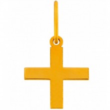 Pendentif Mini Breloque Croix Latine 10 mm (or jaune 750°)  par Maison La Couronne