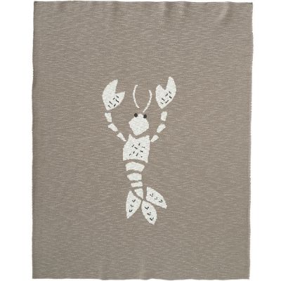 Couverture en coton bio homard gris (80 x 100 cm)