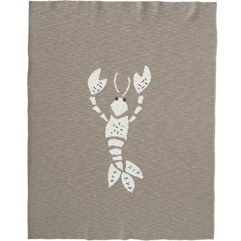 Couverture en coton bio homard gris (80 x 100 cm) Fresk