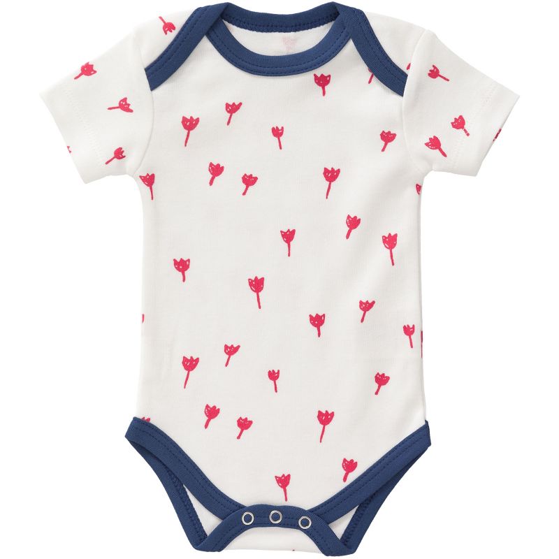 Body manches courtes Tulipe rouge (0-3 mois : 50 à 60 cm) Fresk