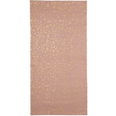 Tapis rose à pois dorés Dottie (70 x 140 cm) Kids Depot