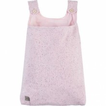 Vide-poches à suspendre en tricot Confetti rose  par Jollein