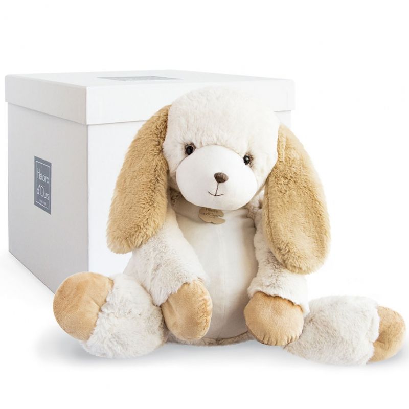 Peluche Chien écru grand modèle (70 cm) Histoire d'Ours