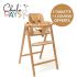 Pack 1 chaise Tobo Natural + 1 baby set + 1 tablette + 1 coussin Camel - Charlie Crane