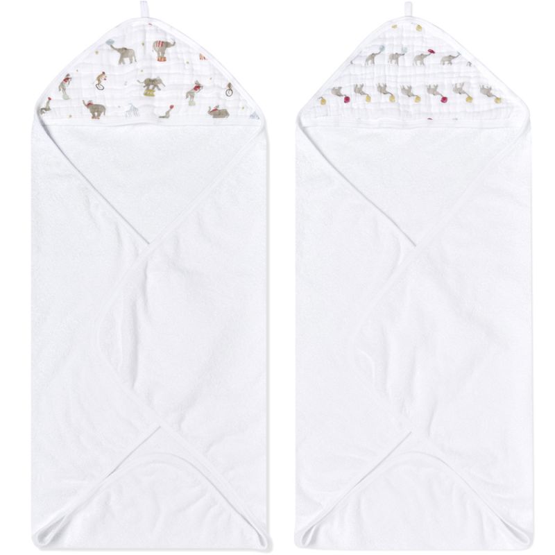 Lot de 2 capes de bain essentials éléphant circus aden + anais