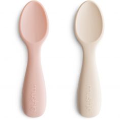 Lot de 2 cuillères bébé Blush-Shifting sand - Mushie
