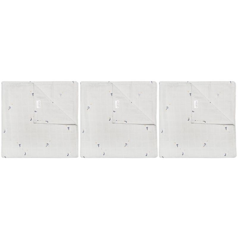 Lot de 3 langes en mousseline Cui Cui (55 x 55 cm) Les Rêves d'Anaïs