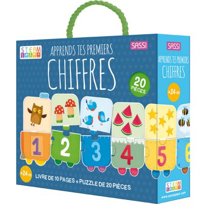 Livre et puzzle Apprends tes premiers chiffres (20 pièces) Sassi Junior