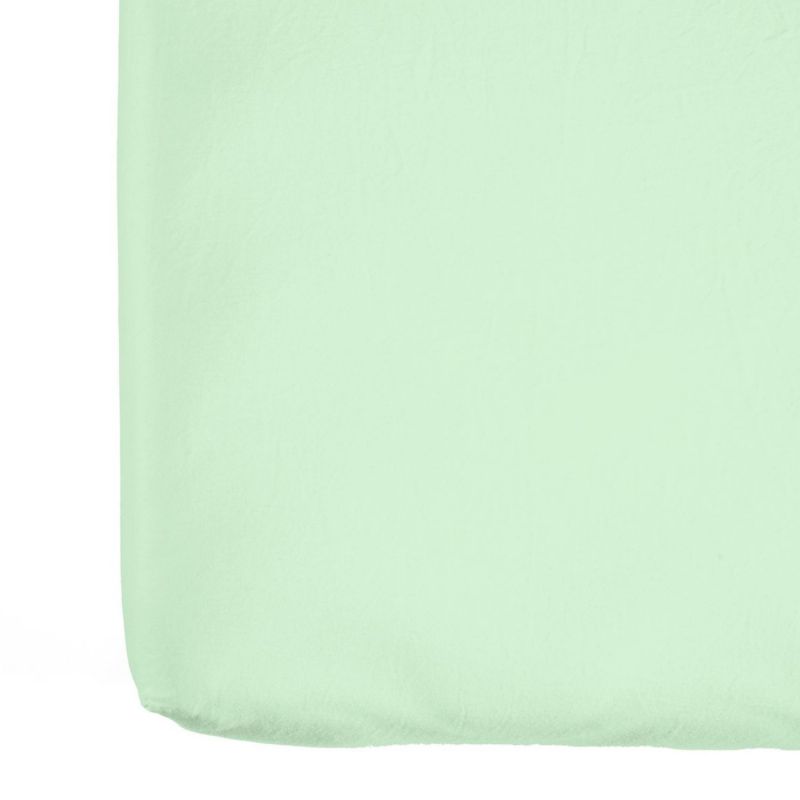 Drap housse pur coton bio Vert Aqua (70 x 140 cm) Kadolis Produit 1