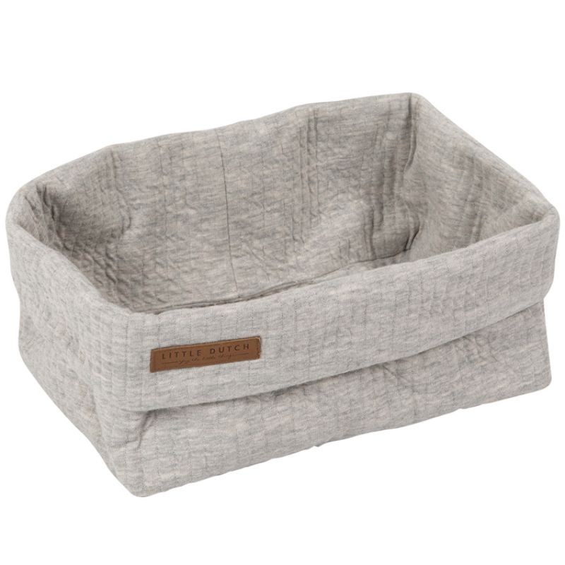 Panier de toilette Pure grey (25 x 15 cm) Little Dutch