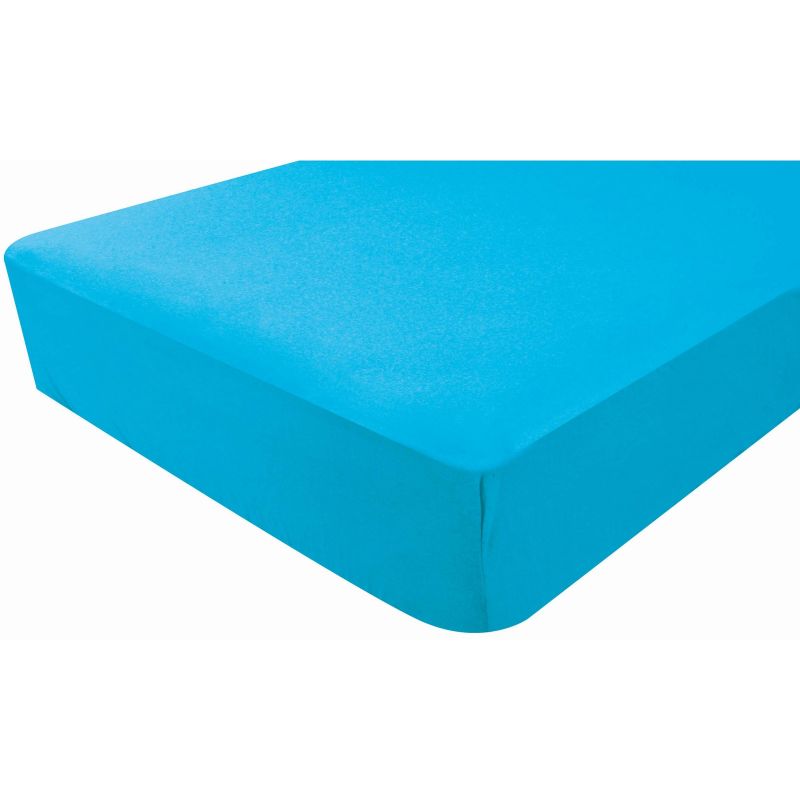 Drap housse jersey turquoise (60 x 120 cm) Domiva Produit 1 grande taille