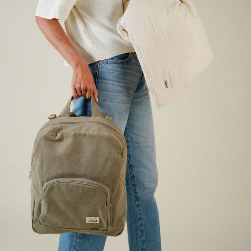 Sac à dos à langer Nomade Beige BEBEL Ambiance 2