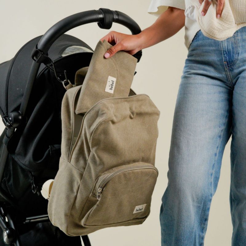 Sac à dos à langer Nomade Beige BEBEL Ambiance 5