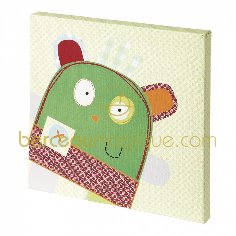 Tableau Monstre vert Gingerbread (30 x 30 cm) Mamas and Papas