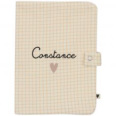 Protège carnet de santé Petits Carreaux (personnalisable) - Atelier Wagram