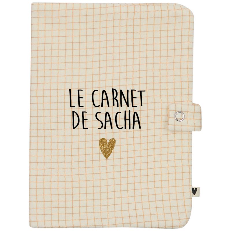 Protège carnet de santé Petits Carreaux (personnalisable) Atelier Wagram Produit 4