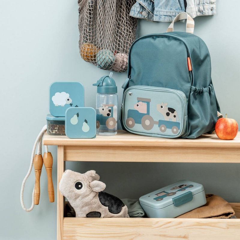 Gourde à paille Tiny farm Bleu 350 ml Done by Deer Ambiance 2